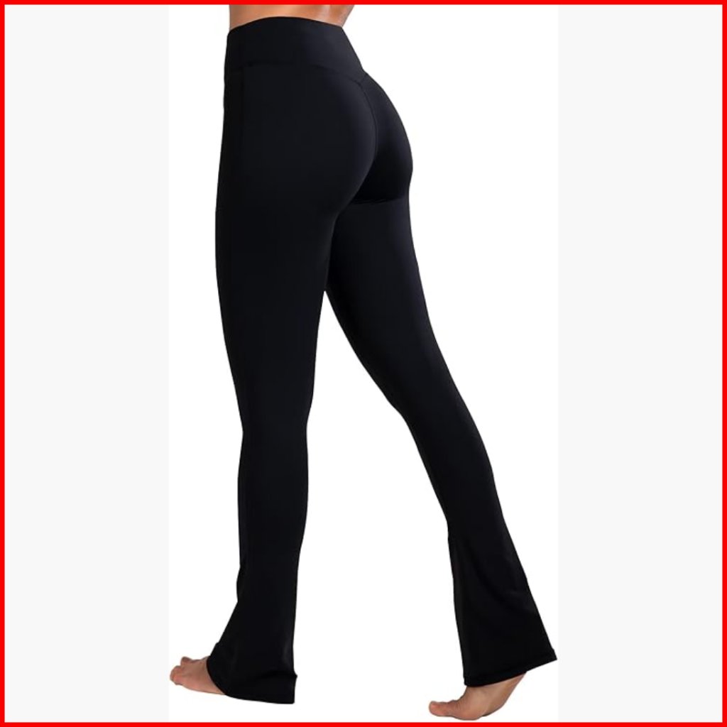 High Waist Flare Leggings Tummy Control Yoga Pants Workout Gym